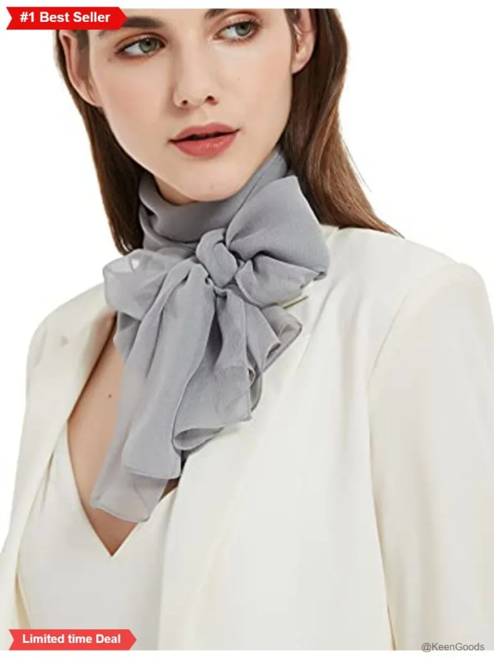 Long Chiffon Sheer Scarf Silk Blend Women's Lightweight Wrap